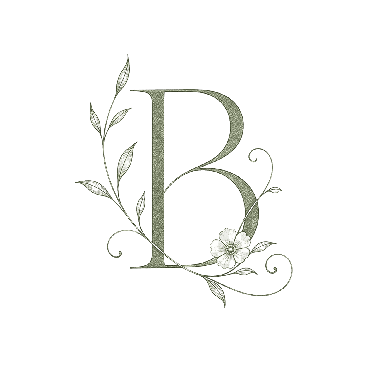 Blooming B monogram