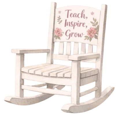Painted rocking chair — Teach, Inspire, Grow